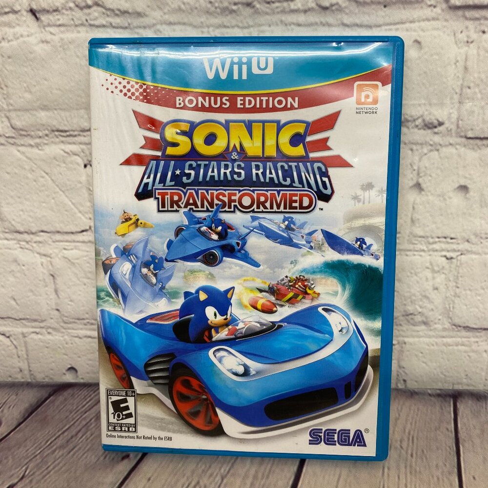 Wii U Sonic All Stars Racing Transformed Video Game Bonus Edition